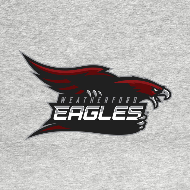 Two Sided Weatherford Eagles - Full Logo "WINGS UP" T-Shirt by kylewright